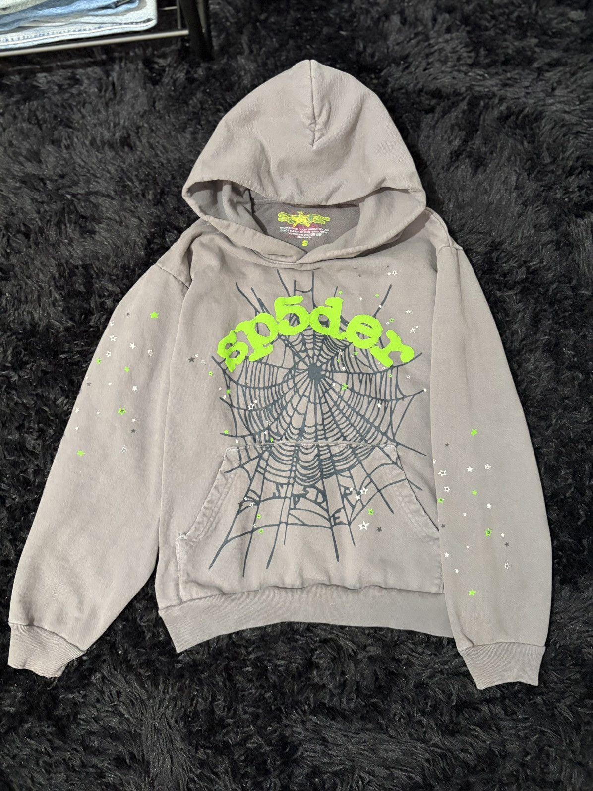 Sp5der Sp5der Wait Web Hoodie ‘Slate Grey’ Size US S / EU 44-46 / 1 - 2 Thumbnail