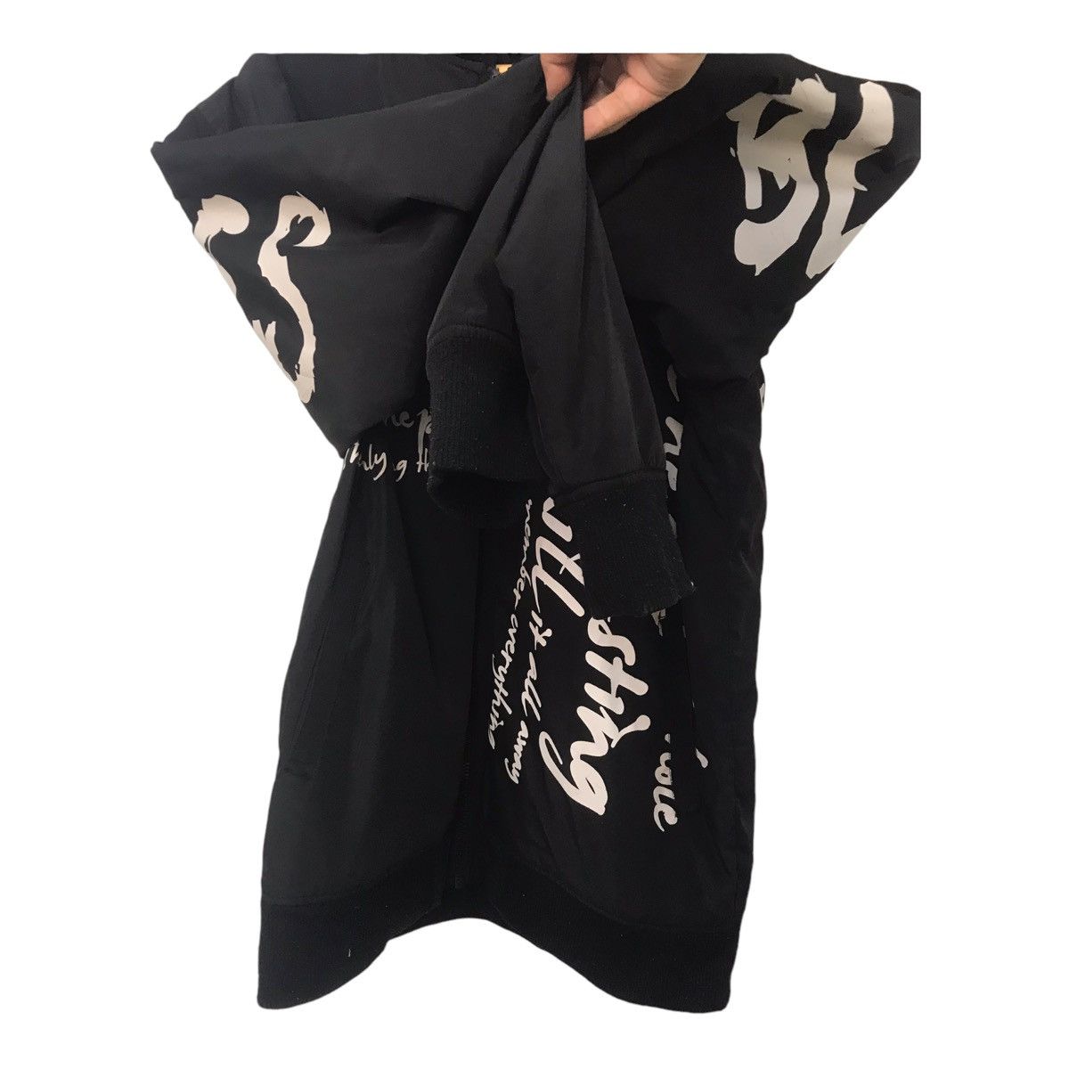 If Six Was Nine × In The Attic × Japanese Brand In The Attic Print Writing Black Jacket Size US M / EU 48-50 / 2 - 4 Thumbnail