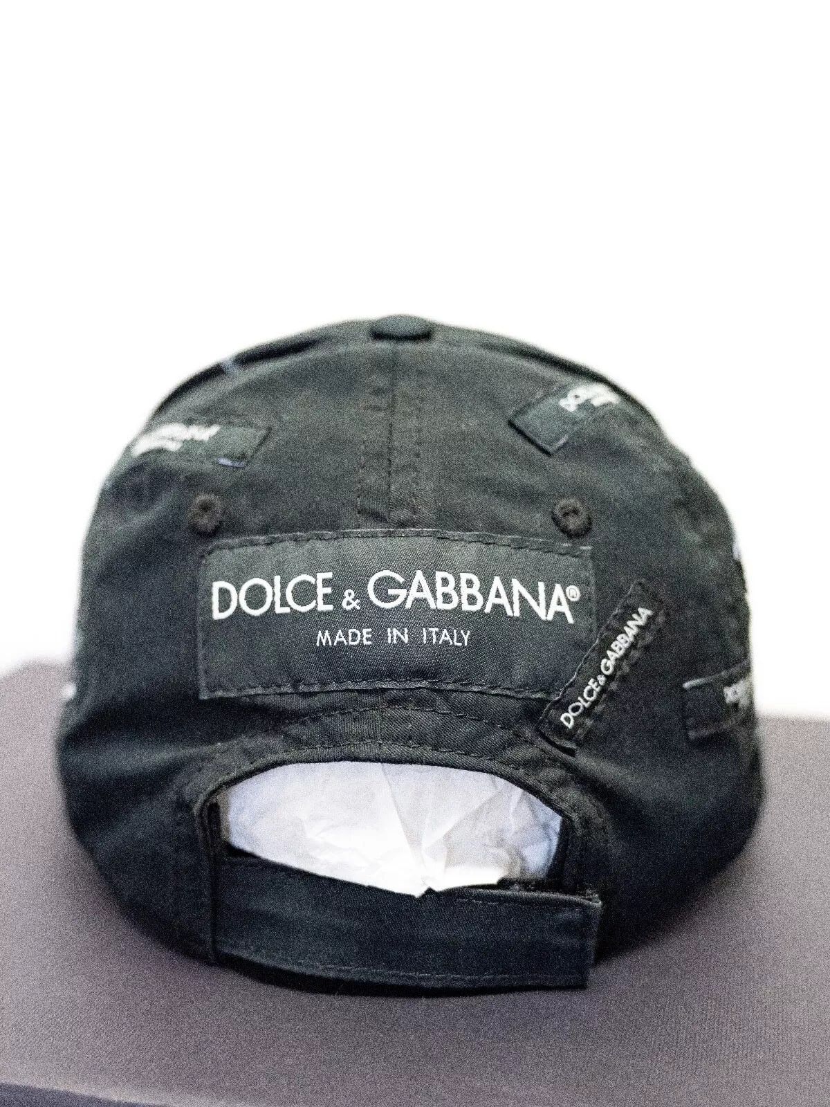 Dolce & Gabbana DOLCE GABBANA LOGOMANIA Black Logo Label Tag Baseball Cap Size ONE SIZE - 3 Thumbnail