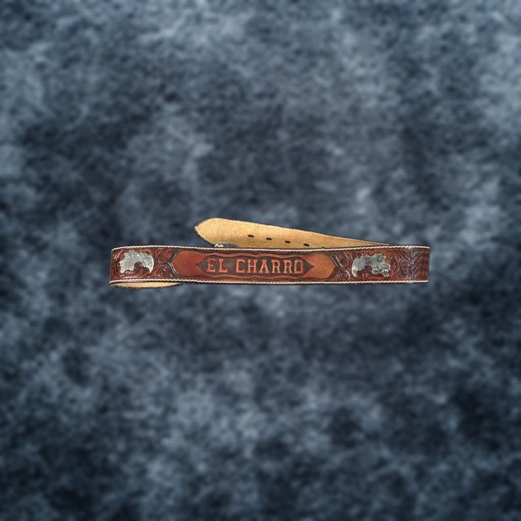 Vintage VINTAGE El Charro Belt Leather Brown Mens Large Hand Painted L Brown Leather Belt Mens Large El Charro VINTAGE Size ONE SIZE - 1 Thumbnail