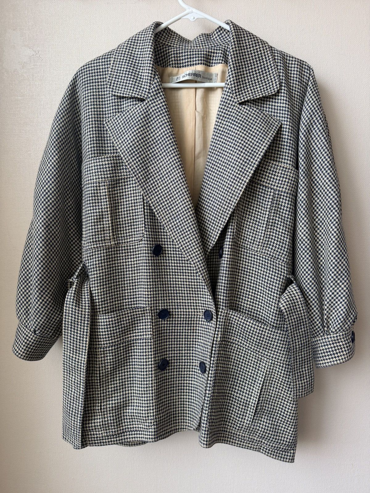 Jean-Louis Scherrer Vtg Jean-Louis Scherrer Paris Safari DB Belted Blazer Wool Size L / US 10 / IT 46 - 7 Thumbnail