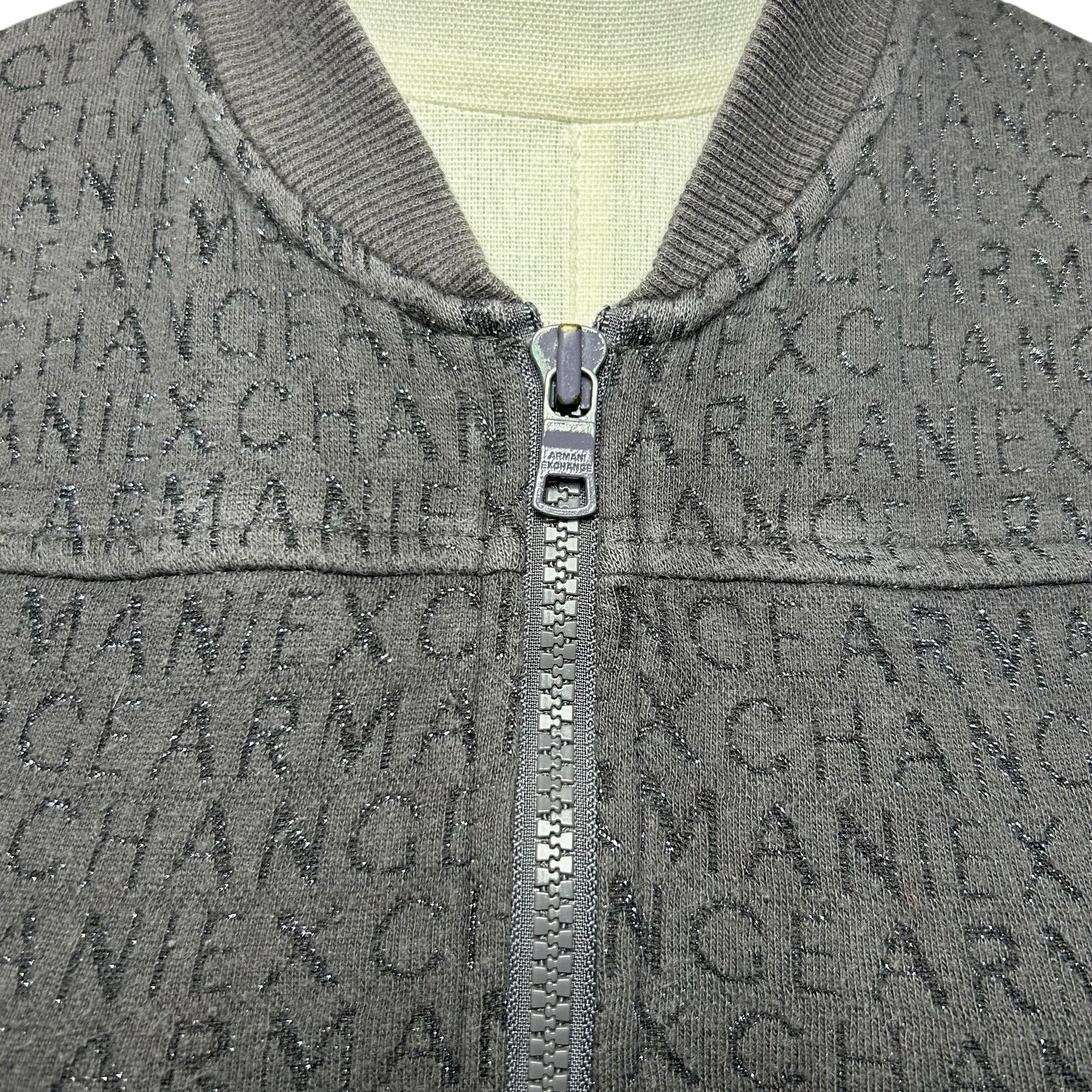 Armani Exchange Armani Exchange Gray Zip Mock Neck Athletic Jacket Small Size S / US 4 / IT 40 - 7 Thumbnail