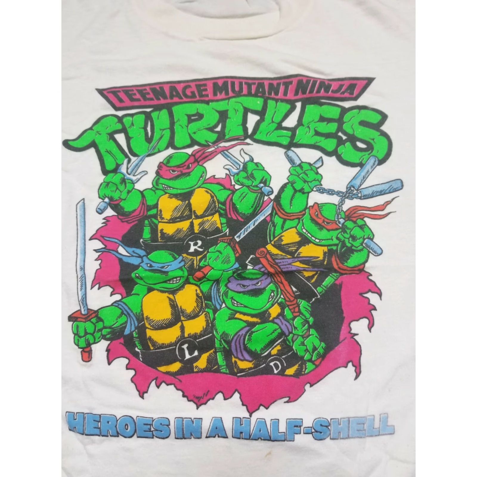 Vintage VINTAGE Teenage Mutant Ninja Turtles TMNT Single Stitch T-Shirt White S Mens 90s Size US S / EU 44-46 / 1 - 6 Thumbnail