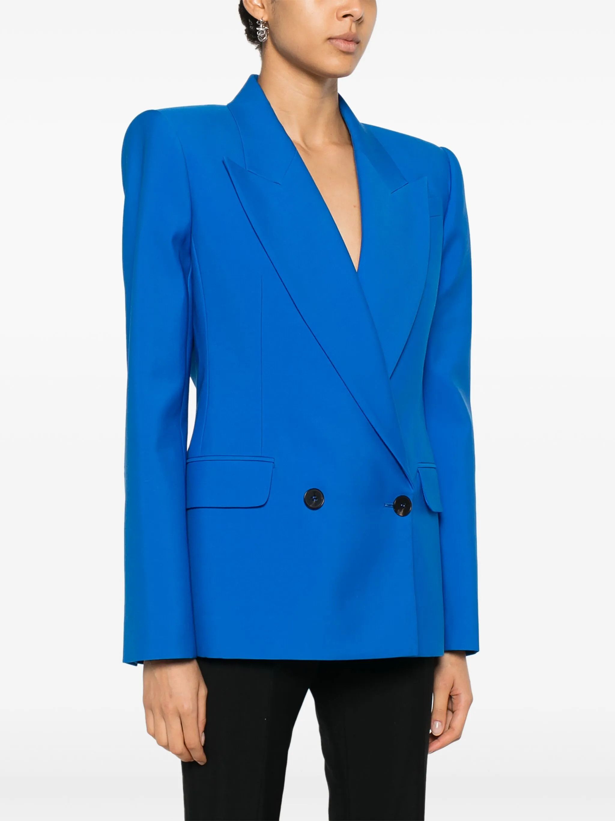 Alexander McQueen o1y0325 Blazer in Blue Size S / US 4 / IT 40 - 3 Thumbnail