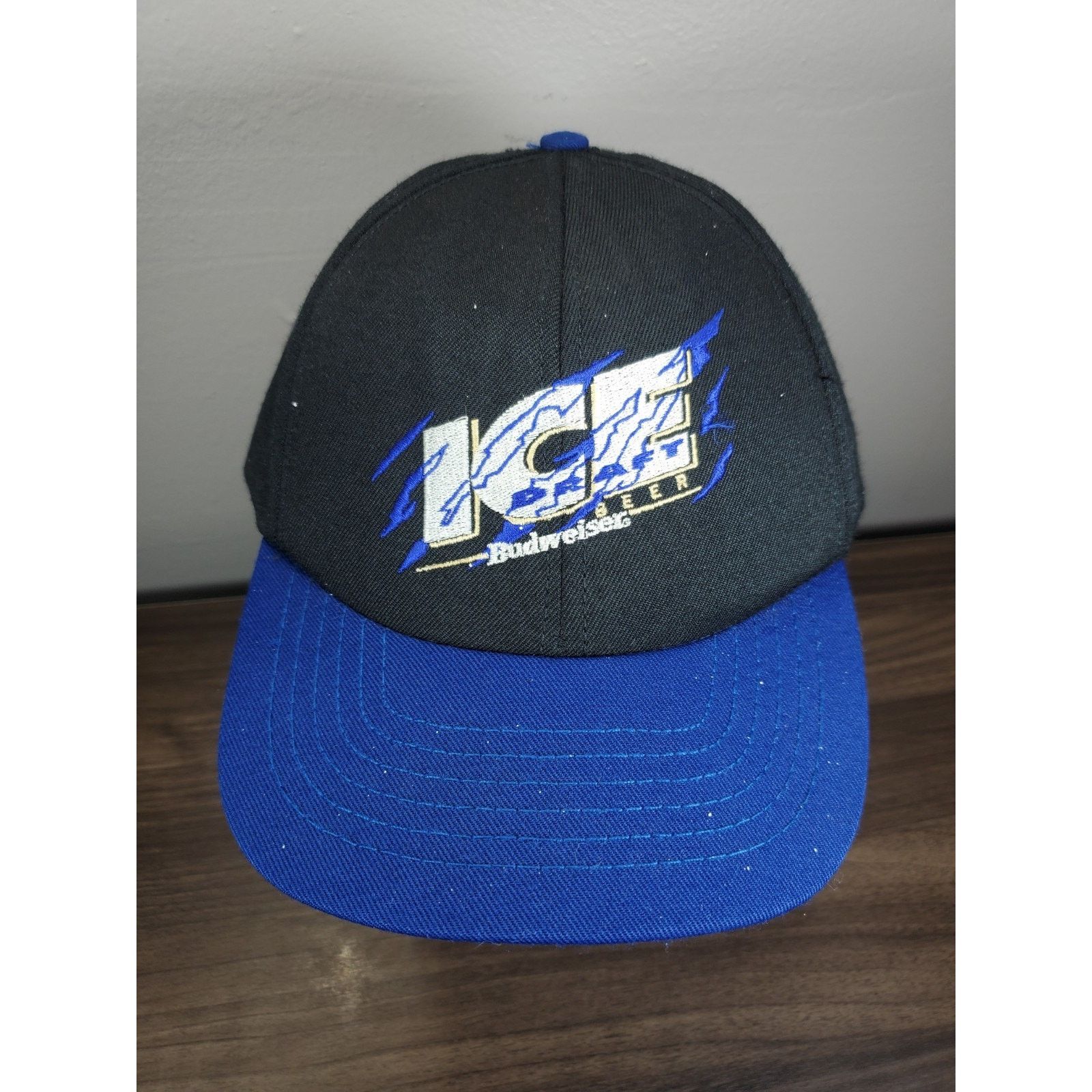 Budweiser × Vintage Bud Ice Hat Cap Snapback Black One Size Made In USA Beer Size ONE SIZE - 1 Thumbnail