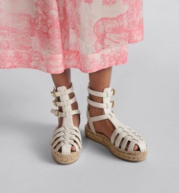 Dior o1w1db11225 KDO022 Dioriviera Marine Sandals in White Size US 10 / IT 40 - 5 Thumbnail