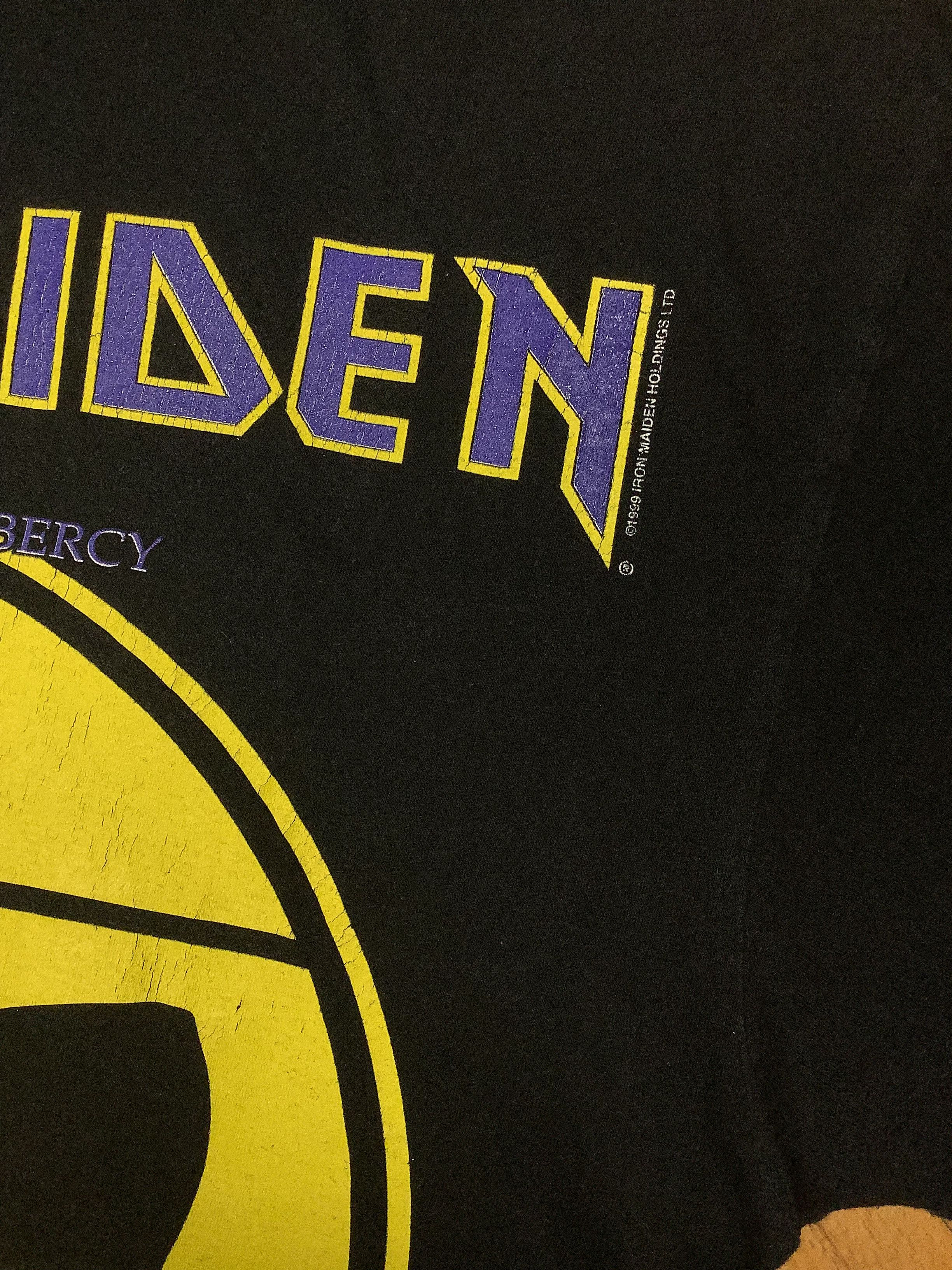 Band Tees × Iron Maiden × Vintage Vintage 1999 Iron Maiden Ed Hunter Europe tour tee Size US L / EU 52-54 / 3 - 7 Thumbnail