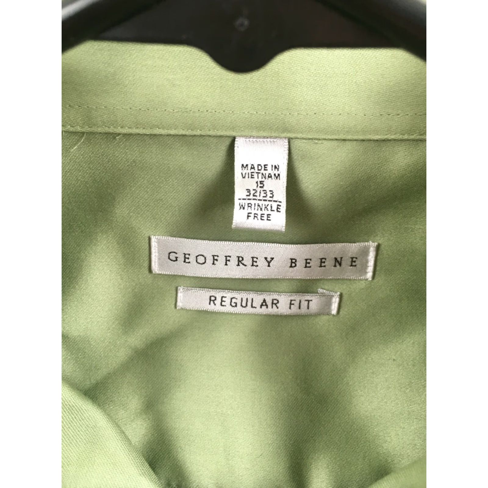 Geoffrey Beene Geoffrey Beene Shirt Button-Up Long Sleeve Regular Wrinkle Free Size 32/33 Dark Green Men’s Size US XS / EU 42 / 0 - 4 Thumbnail