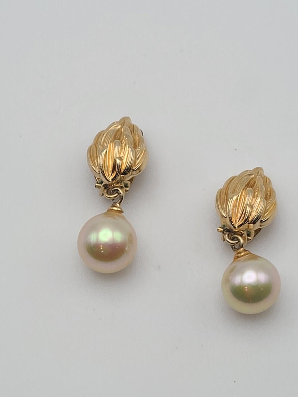 Dior Grossé for Dior 1965 Pearl and Flame Clip Earrings Size ONE SIZE - 4 Thumbnail