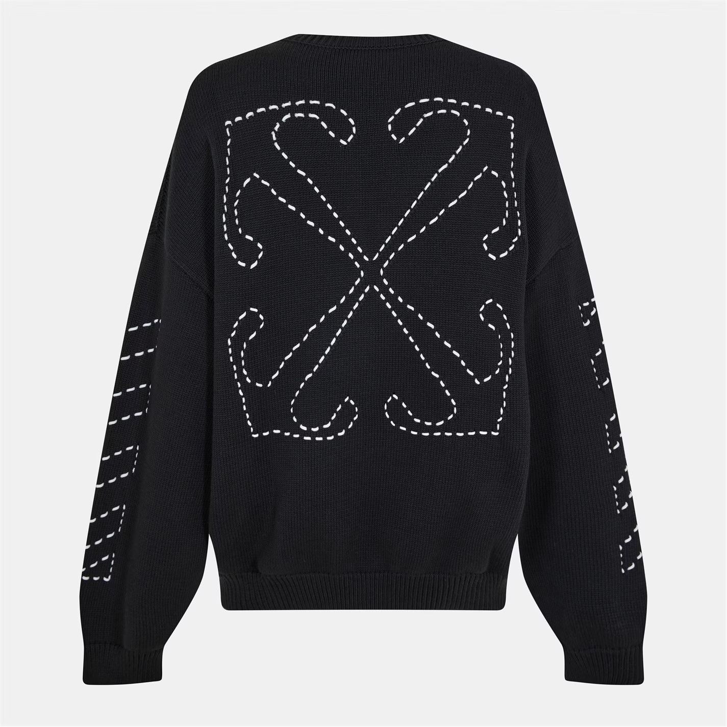 Off-White o1g2r1mq0226 Arrows Long Sleeve Crew Neck Sweatshirt Black Size US L / EU 52-54 / 3 - 2 Thumbnail