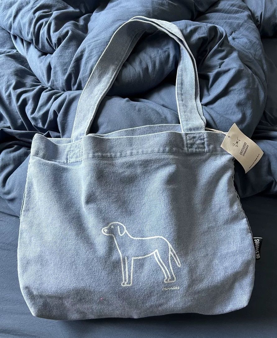 Japanese Brand Outdoor y2k washed doggy denim tote bag aesthetic Size ONE SIZE - 3 Thumbnail