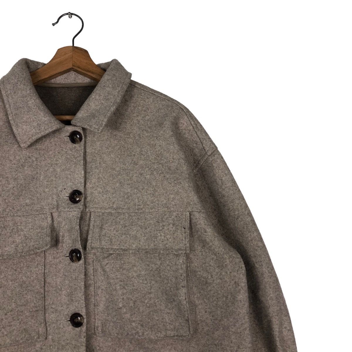 Japanese Brand 🔥Cropped Wool Biker Jacket Big Pocket Issey Miyake Size US M / EU 48-50 / 2 - 6 Thumbnail