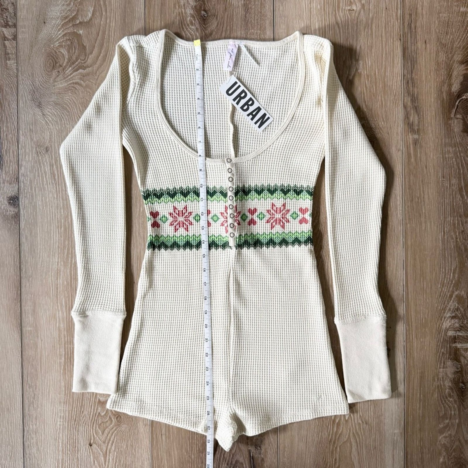 Urban Outfitters Urban Outfitters Out From Under Waffle Fair Isle Romper M Size 24" / US 00 / IT 34 - 10 Thumbnail