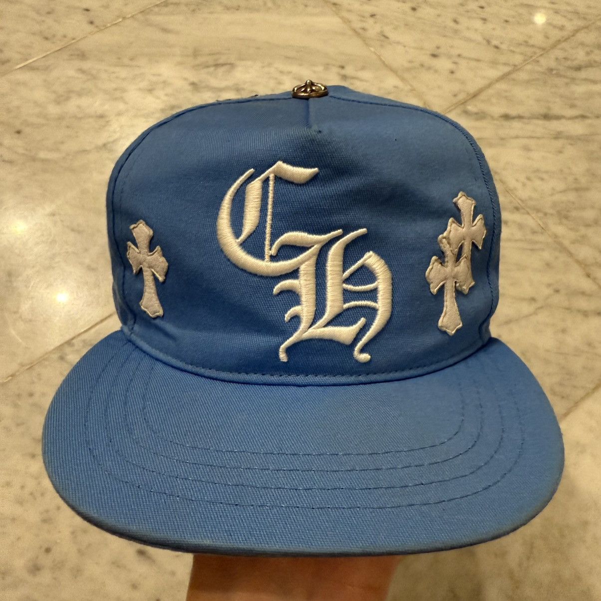 Chrome Hearts RARE Chrome Hearts Baby Blue Patch Crosses St Barth snapback Size ONE SIZE - 1 Thumbnail