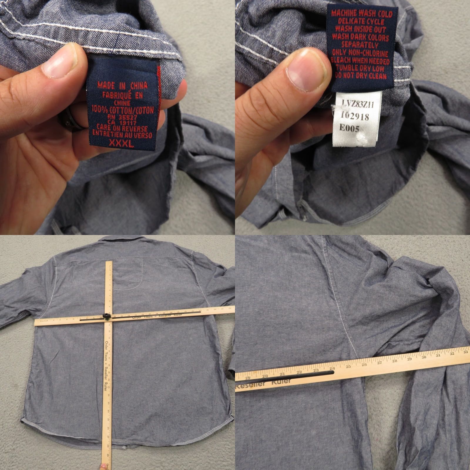Vintage VINTAGE Girbaud Shirt Men 3XL Denim Chambray Utility Streetwear 90s Shirt Men 3XL Denim Chambray 90s Size US XXL / EU 58 / 5 - 8 Thumbnail