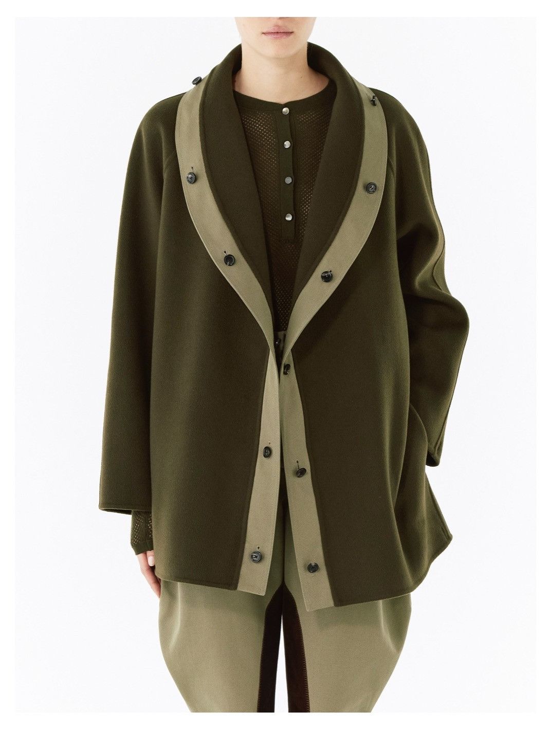 o1srvl11e0126 FAN1024 Rayan Jacket in Olive Green
