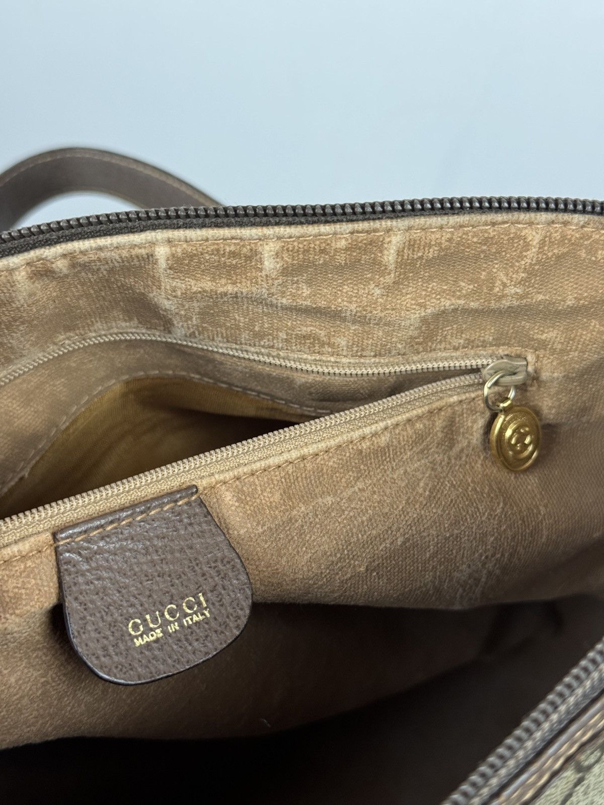 Gucci Vintage Leather bag Gucci Supreme GG original luxury item Size ONE SIZE - 7 Thumbnail