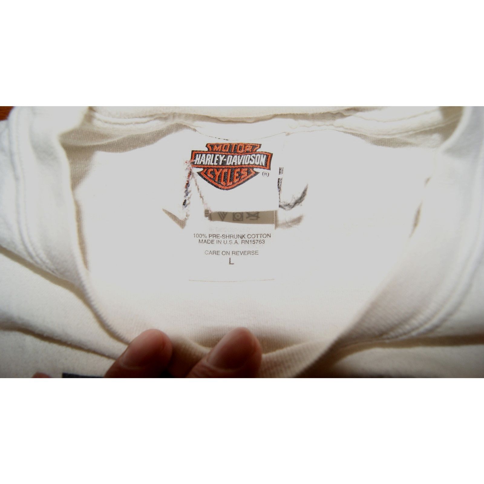 Harley Davidson VTG Y2K Harley Davidson White L TShirt USA Size US L / EU 52-54 / 3 - 5 Thumbnail