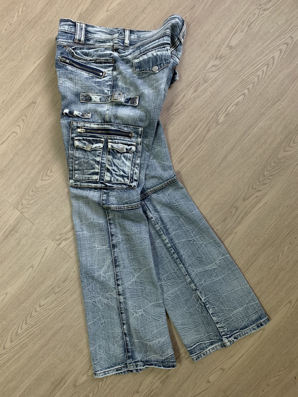 semanticdesign Semantic Design Rock Bondage Flared Jeans Size US 34 / EU 50 - 8 Thumbnail