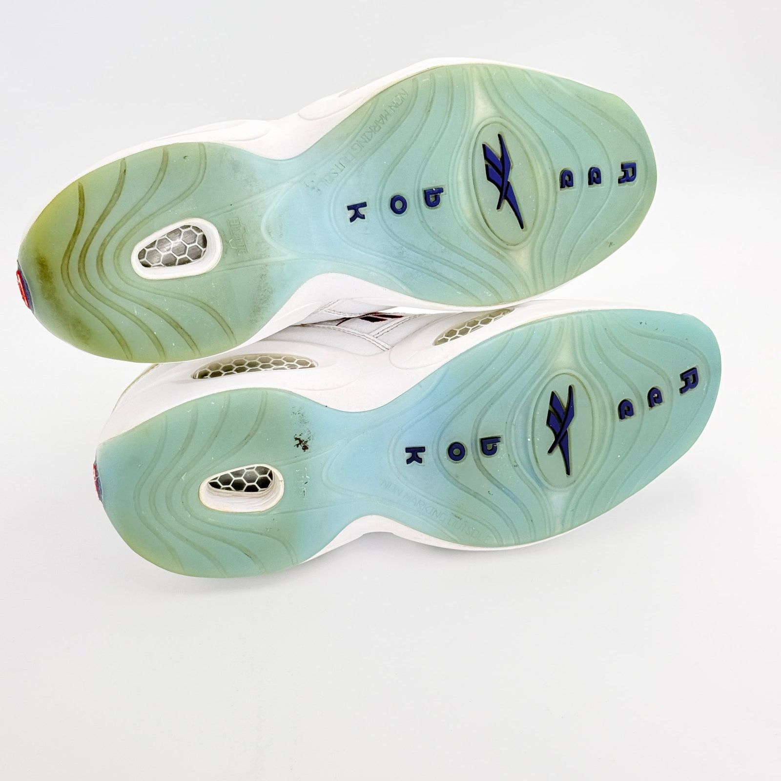 Reebok Reebok Question Mid Blue Toe Allen Iverson White Blue Size US 12 / EU 45 - 2 Thumbnail