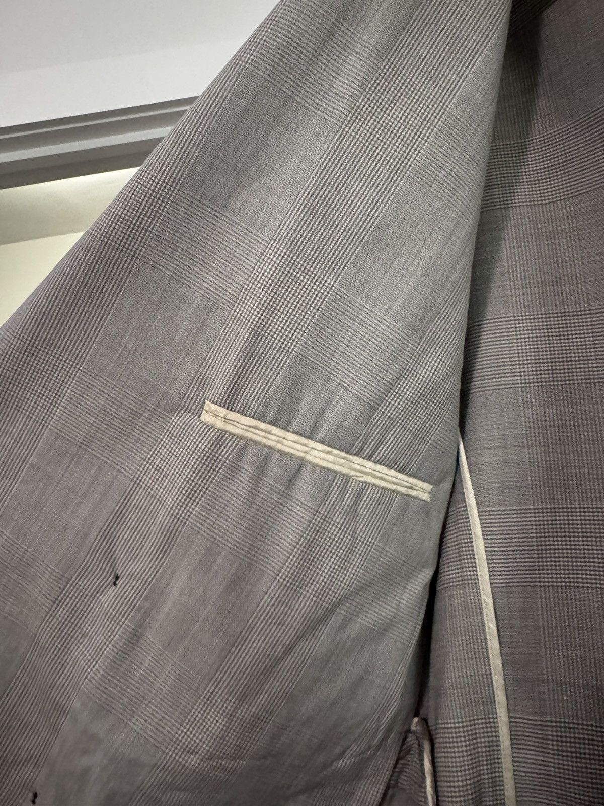 Beige Tweed Double Breasted Blazer