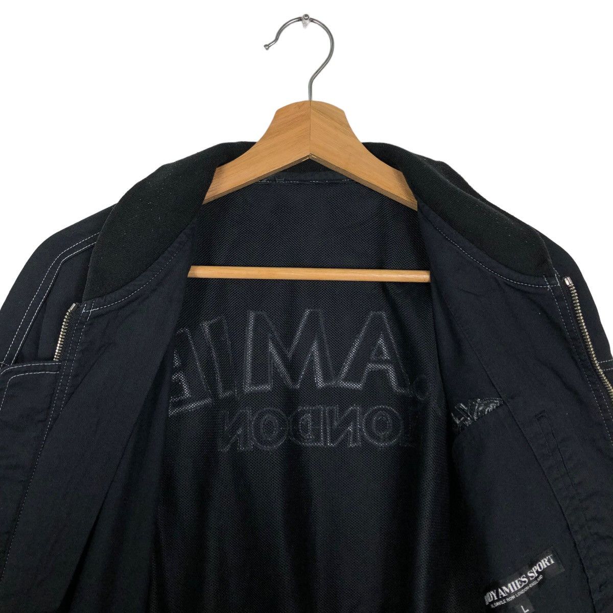 Japanese Brand 🔥Vintage Bomber Jacket Hardy Amies Big Logo Issey Miyake Size US L / EU 52-54 / 3 - 11 Thumbnail