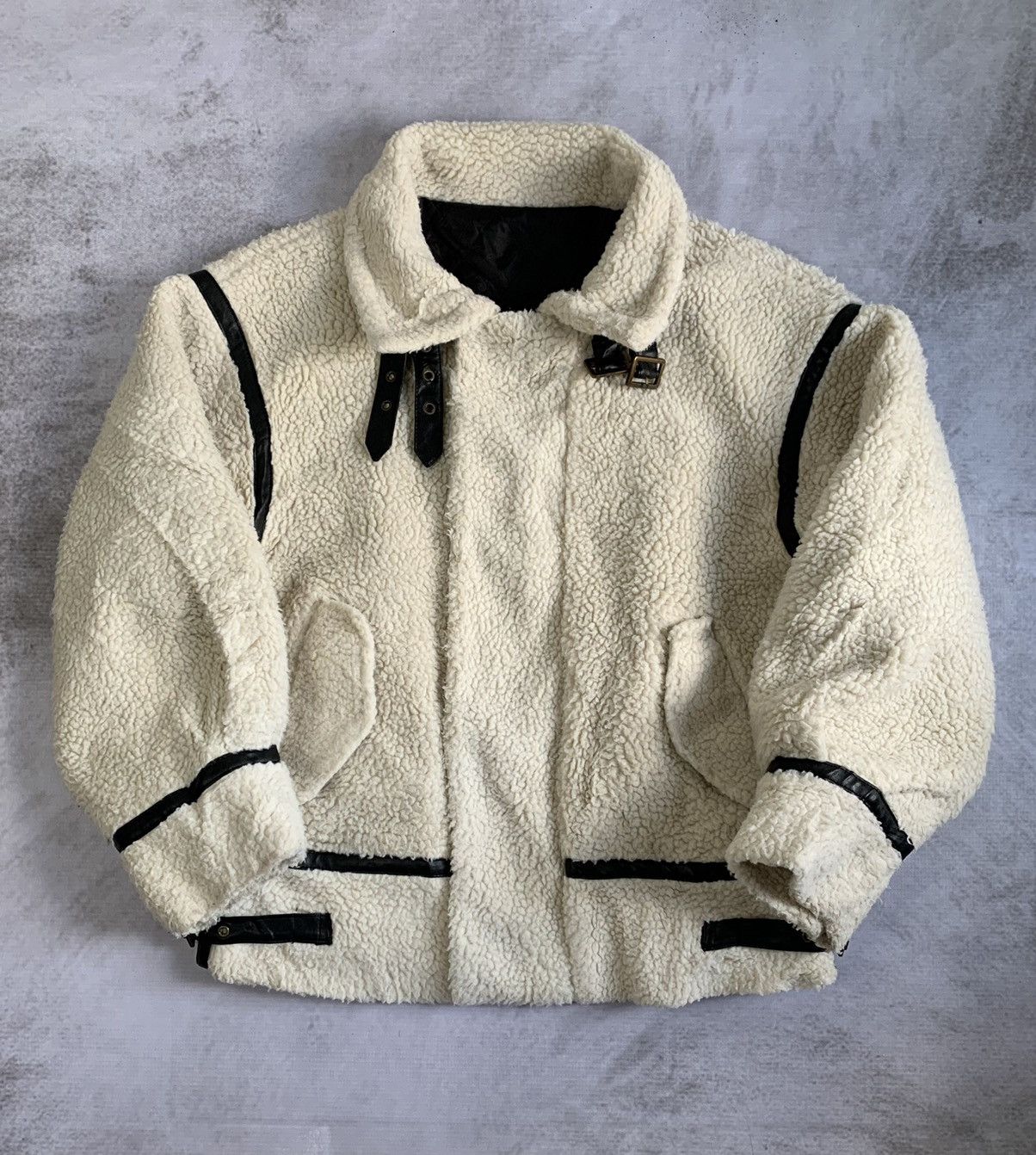 💥rare japanese B3 sherpa leather jacket