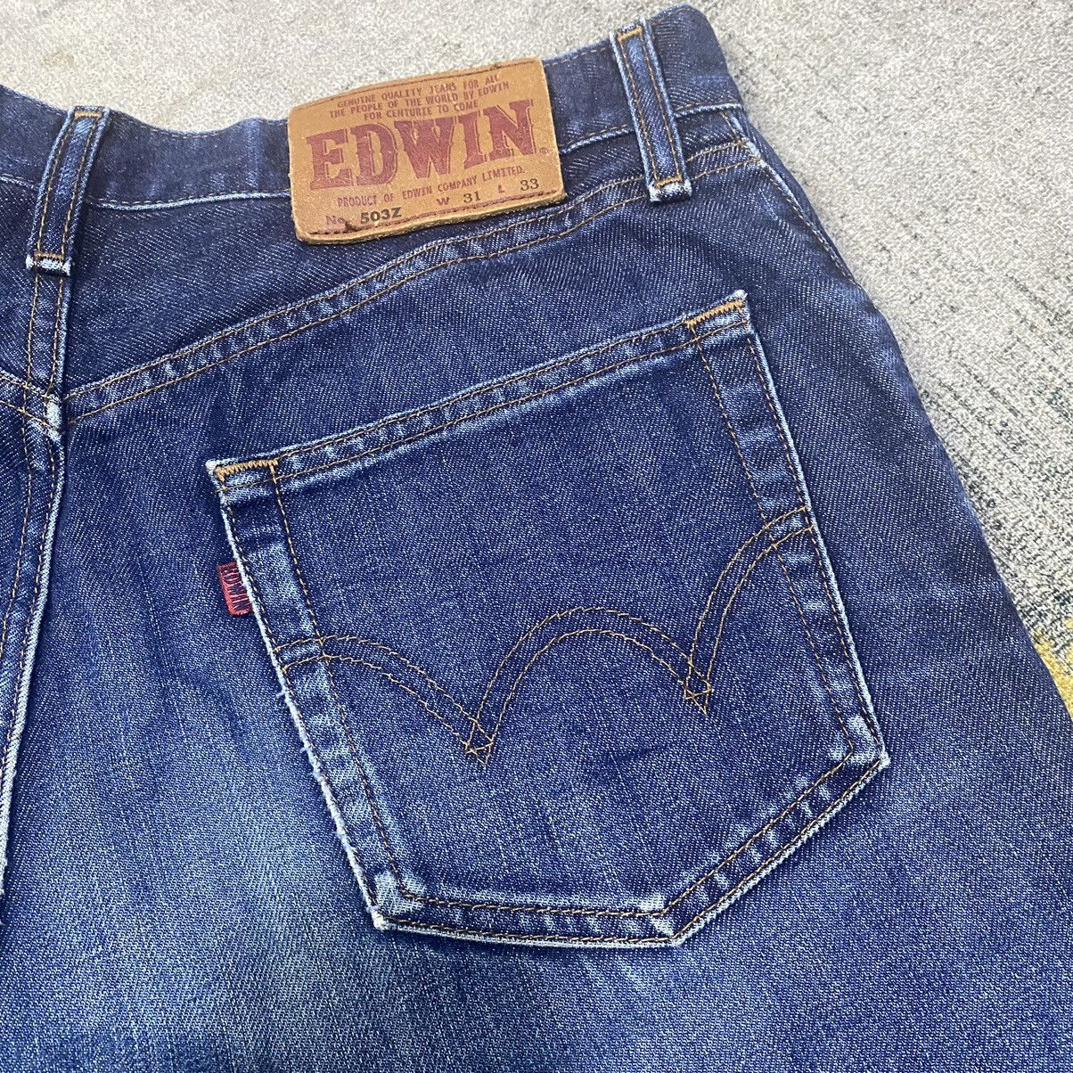 Edwin × Jean × Vintage Vintage Edwin 503 Distressed Mud Wash Faded Jeans Pants W31 Size US 31 - 5 Thumbnail