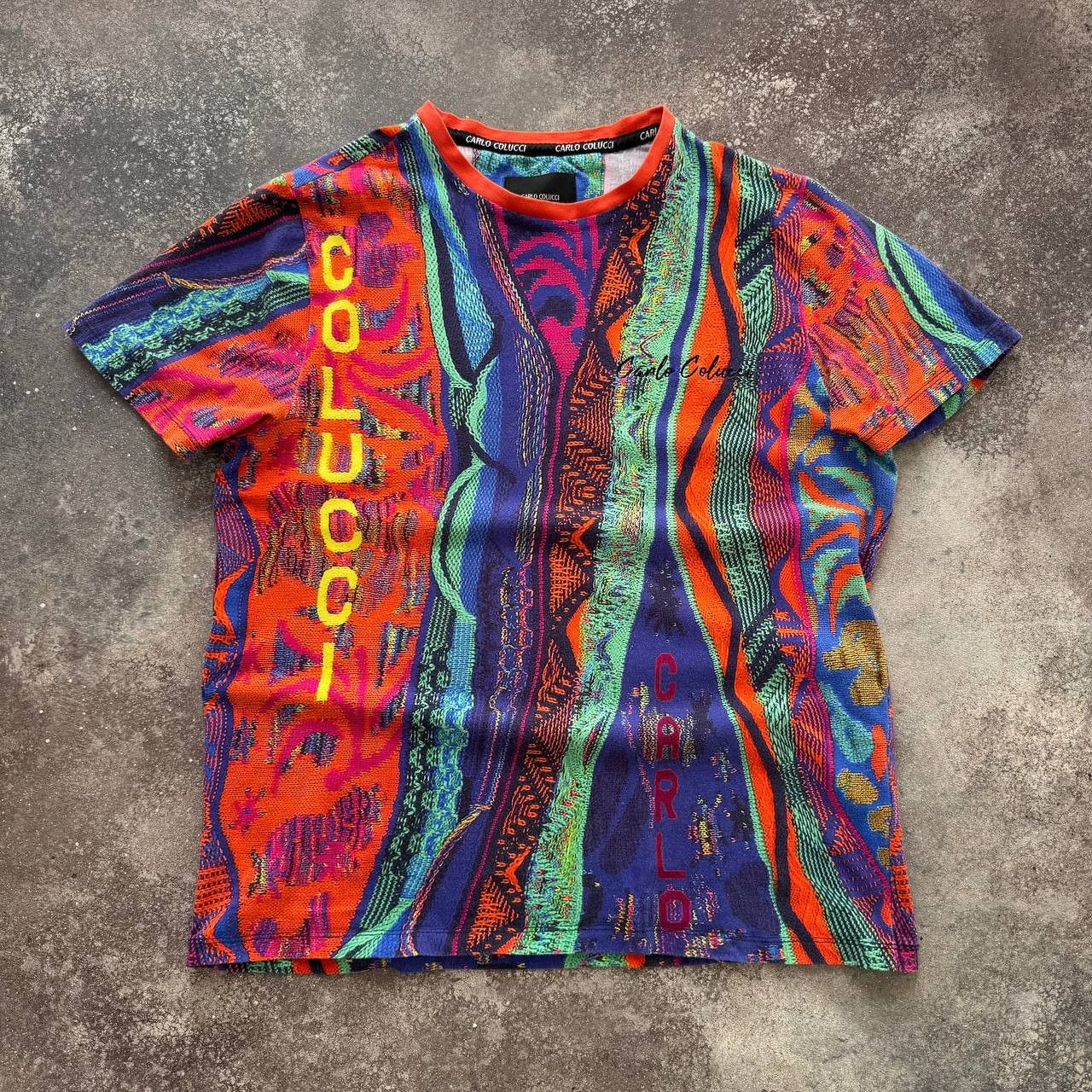 Carlo Colucci × Coogi × Vintage Carlo Colucci Coogi Knit Style Y2K Unisex T-Shirt Size US S / EU 44-46 / 1 - 1 Thumbnail