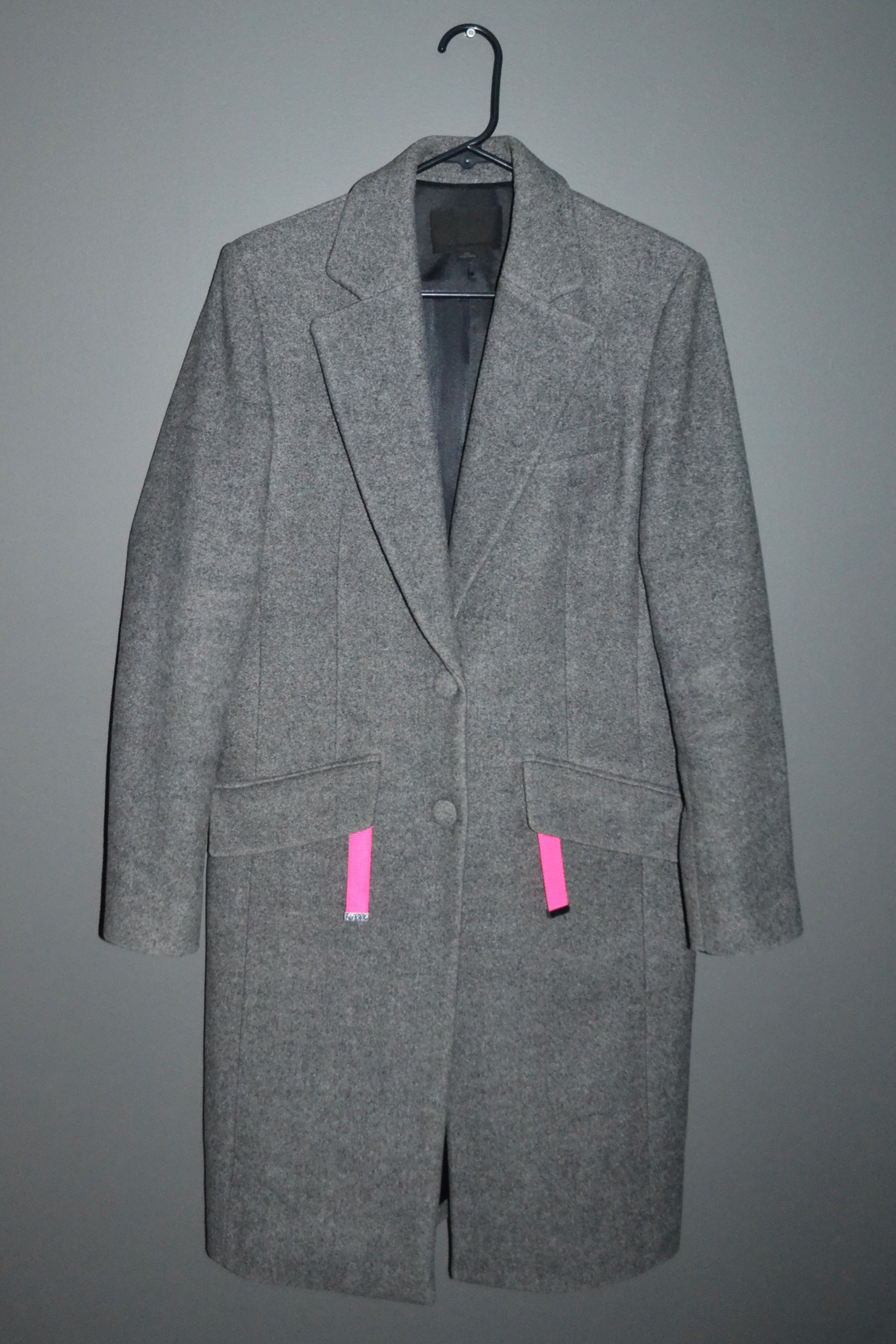 Alexander Wang Alexander Wang 2 size Wool Long Gray Coat Jacket Size XS / US 0-2 / IT 36-38 - 2 Thumbnail