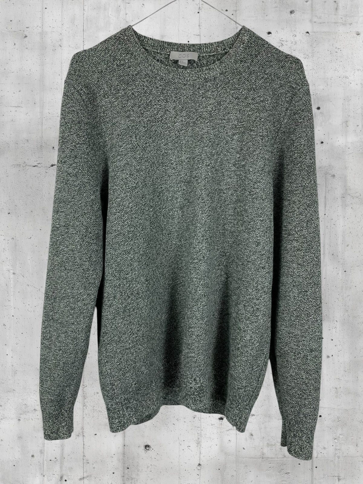 Cos COS Grey Linen Blend Crewneck Sweater Size US M / EU 48-50 / 2 - 1 Thumbnail