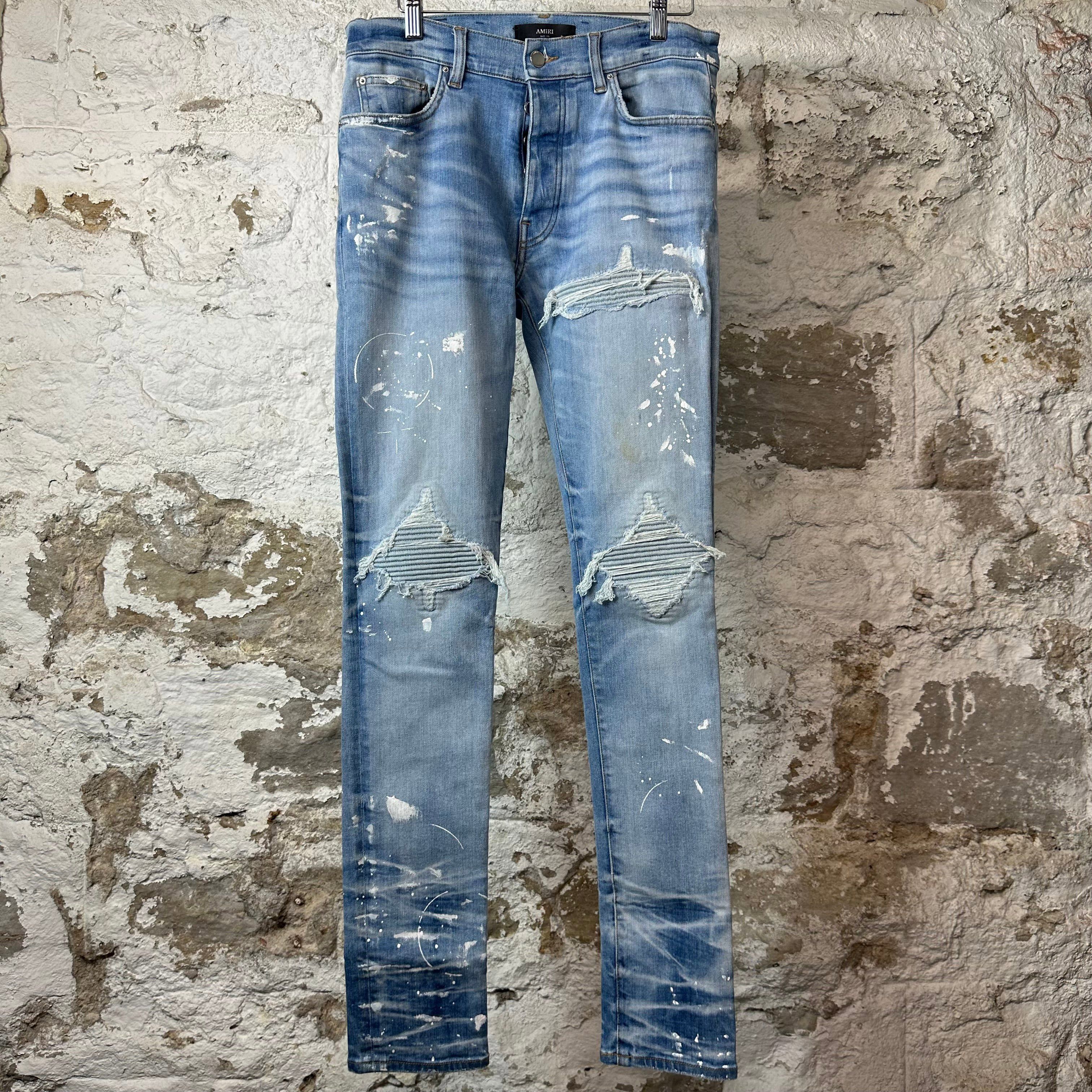 Amiri AMIRI MX1 Rainbow Paisley Patch Jeans - Light Indigo | Grailed