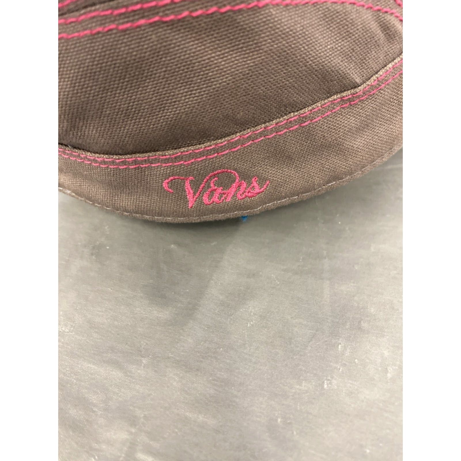 Vans VANS Army Cap Adjustable S/M Brown Pink Script Unisex Adult Cotton Golf Hat Size ONE SIZE - 5 Thumbnail