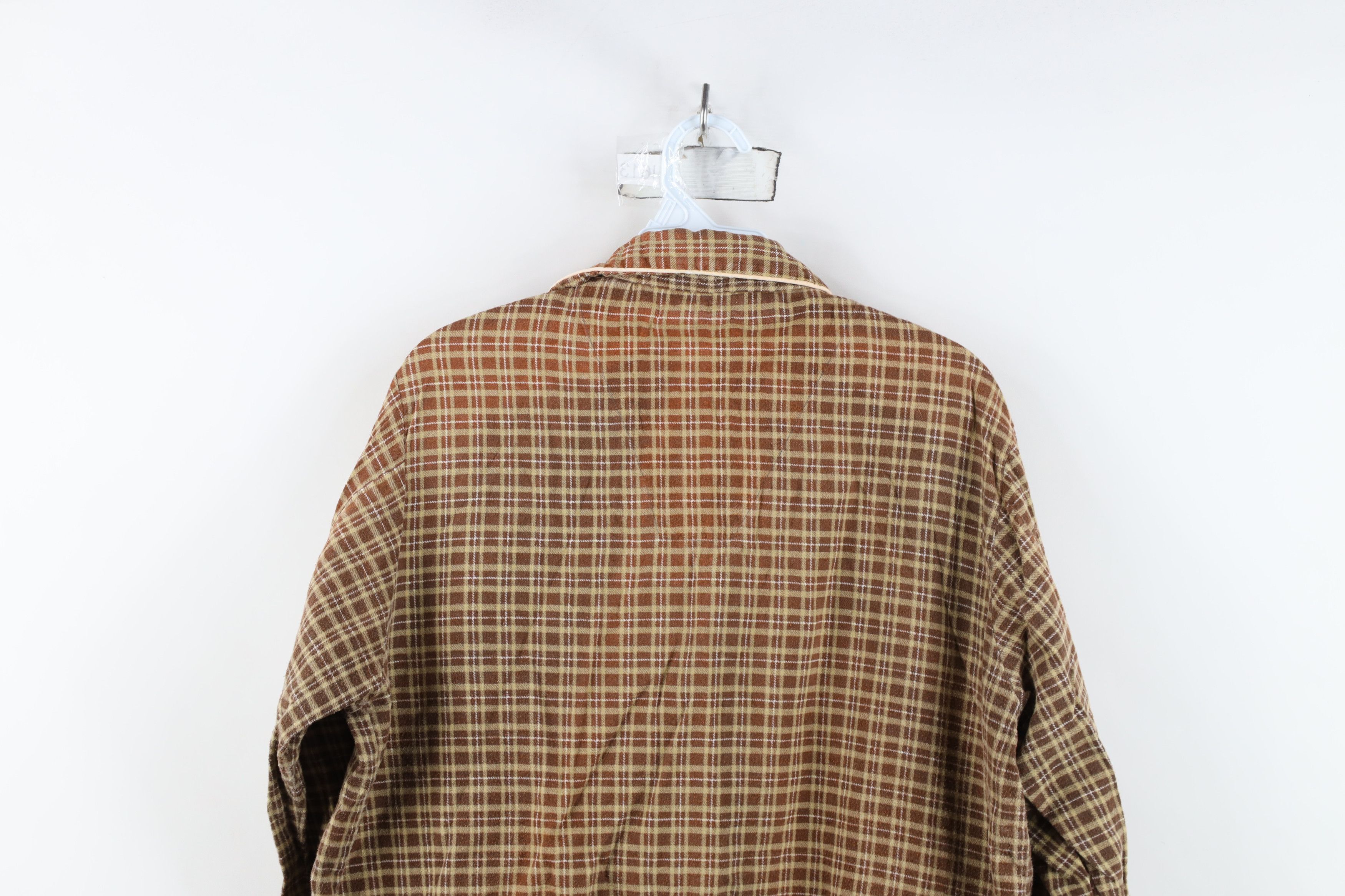 Vintage Vintage 70s Streetwear Button Sleep Pajamas Shirt Plaid Size US M / EU 48-50 / 2 - 12 Thumbnail