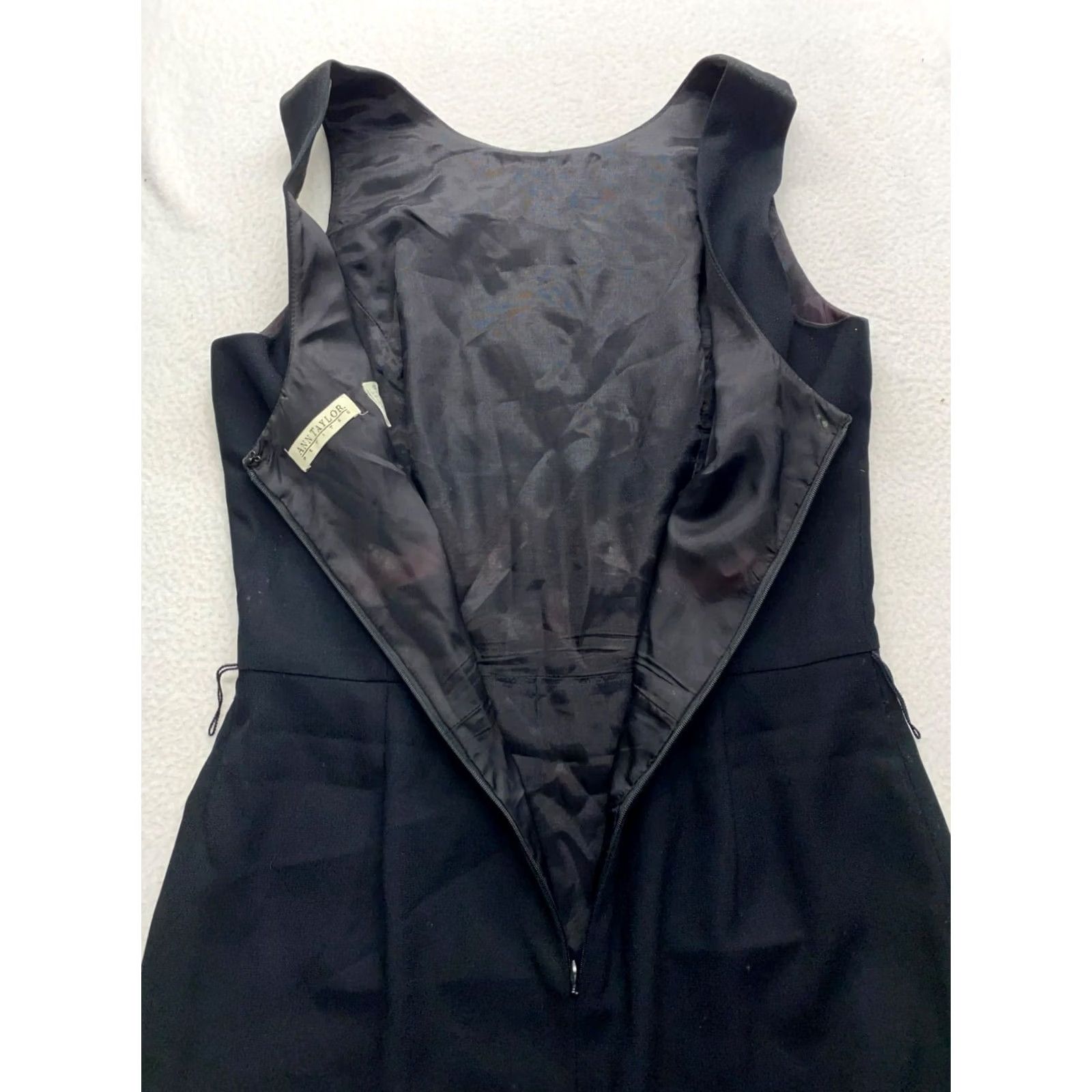 Ann Taylor VINTAGE Ann Taylor Black Sleeveless Sheath Dress Womens 10P Size L / US 10 / IT 46 - 4 Thumbnail