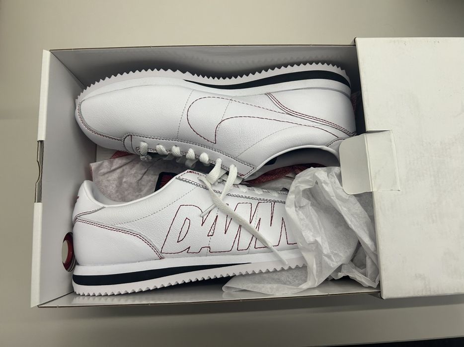 Nike cortez kenny 1 kendrick lamar damn white gym red best sale