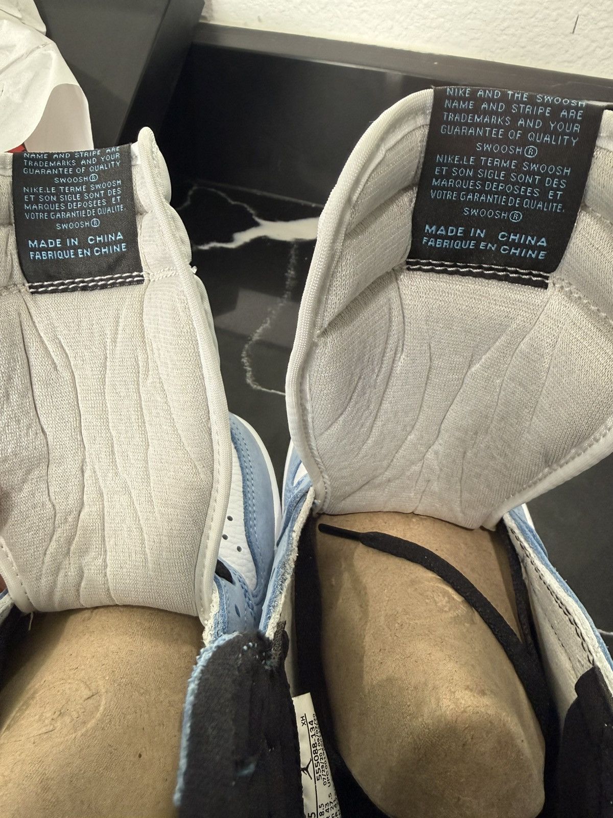 Nike Carolina blue Jordan 1s Size US 9.5 / EU 42-43 - 10 Thumbnail
