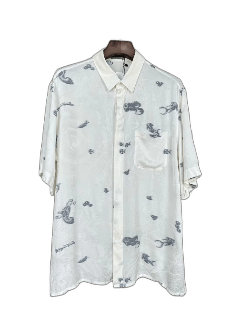 Dior Dior Dior x Kenny Silk Ocean Short Sleeve Shirt-2507 Size M / US 6-8 / IT 42-44 - 1 Thumbnail