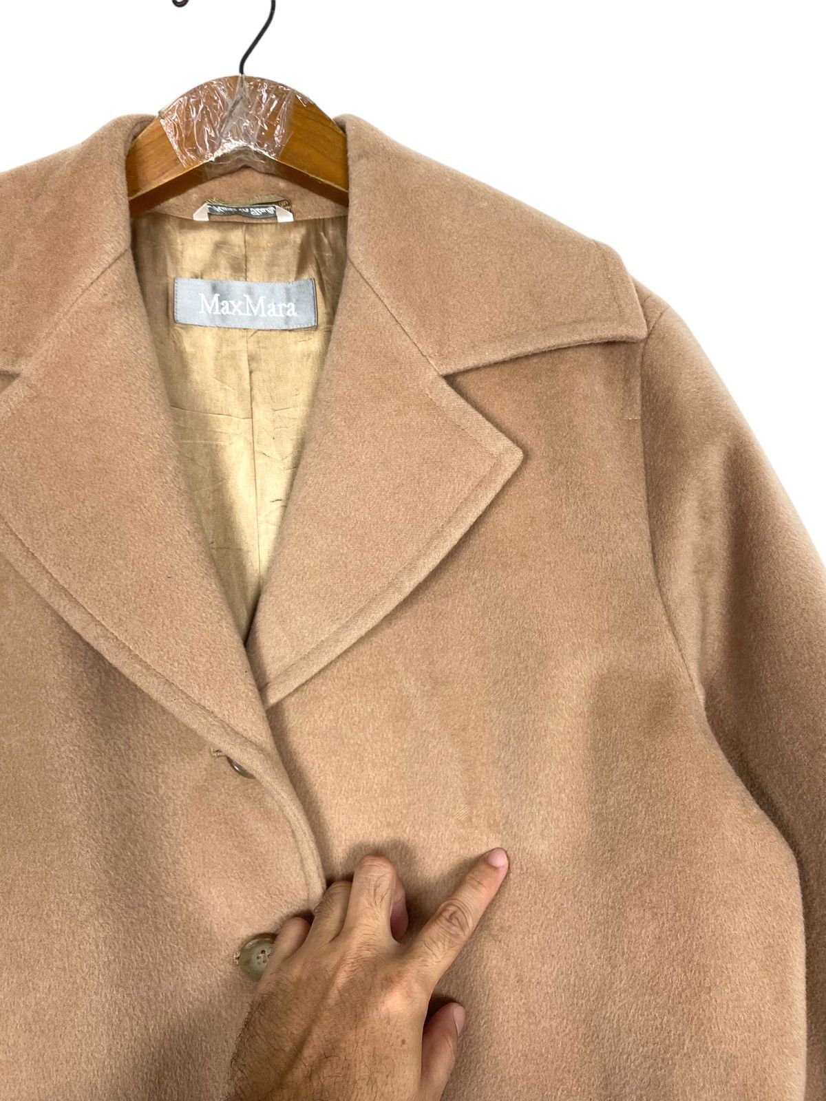 Max Mara Rare‼️ Max Mara Virgin Wool Double Collar Coat Made in Italy Size L / US 10 / IT 46 - 8 Thumbnail