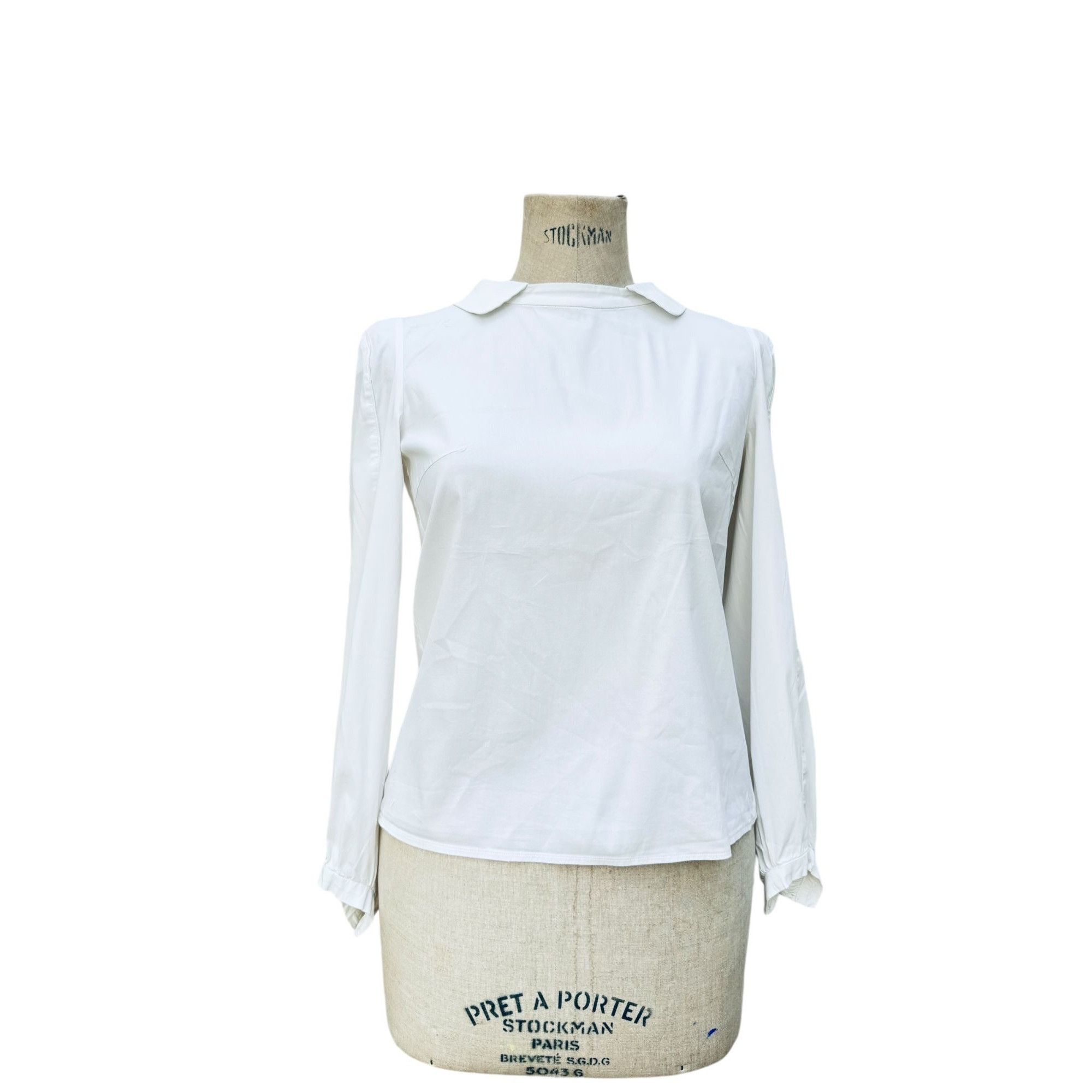 Miu Miu White Reversed Shirt Size M / US 6-8 / IT 42-44 - 1 Thumbnail
