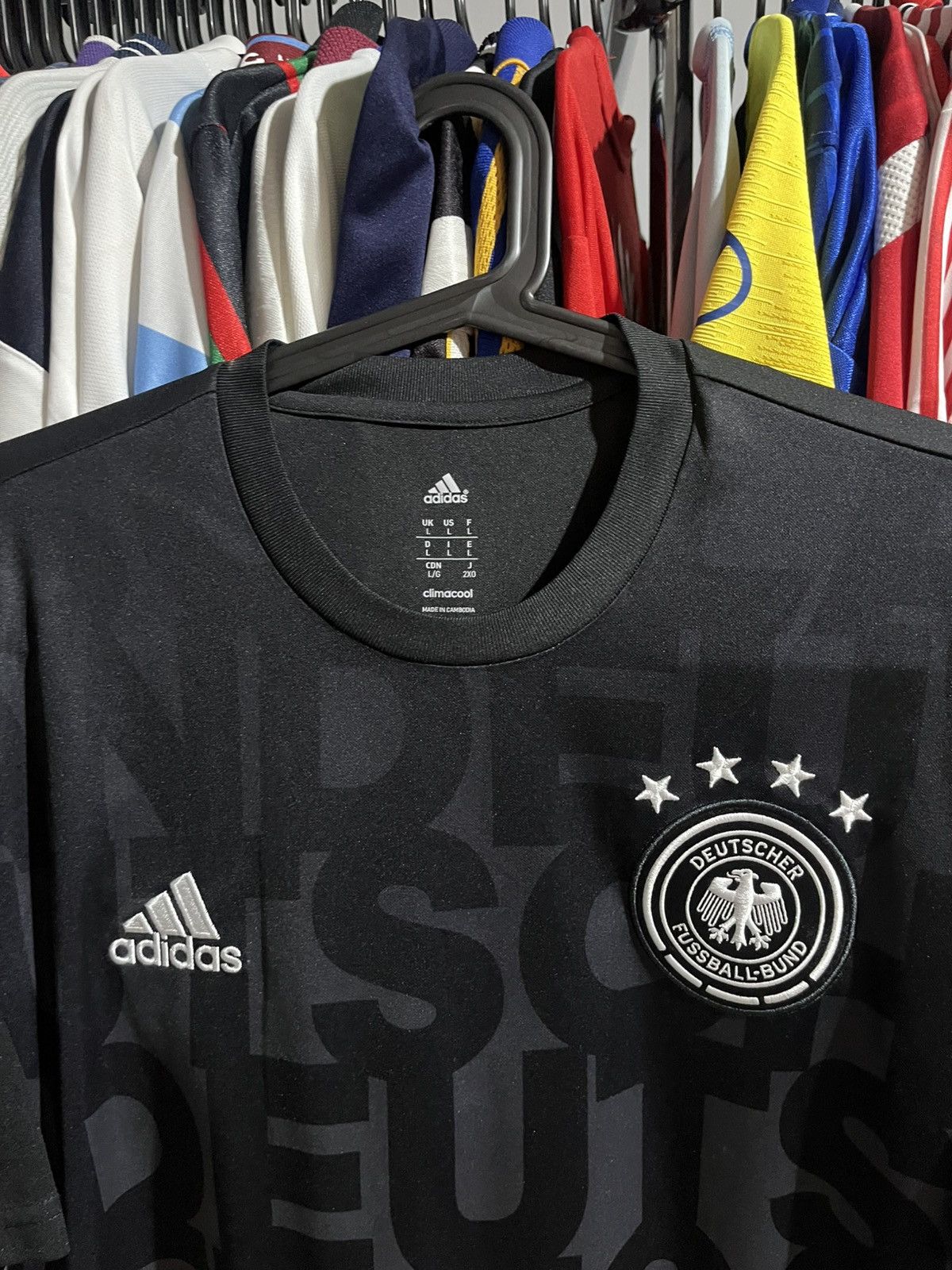 Adidas Adidas Germany 2016 Pre-Match Soccer Jersey Size US L / EU 52-54 / 3 - 3 Thumbnail