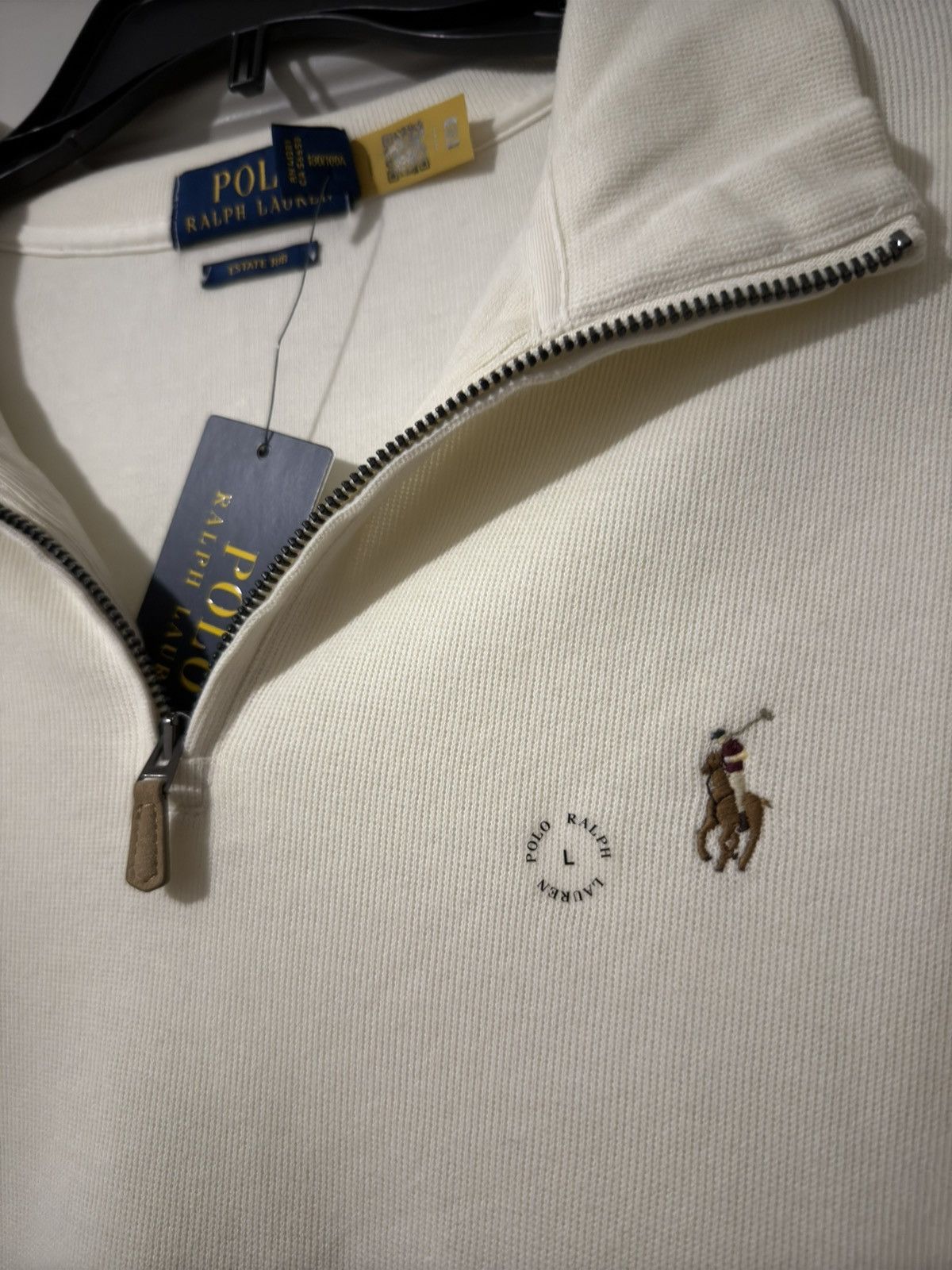 Polo Ralph Lauren Cream Polo zip up sweater Size US L / EU 52-54 / 3 - 3 Thumbnail