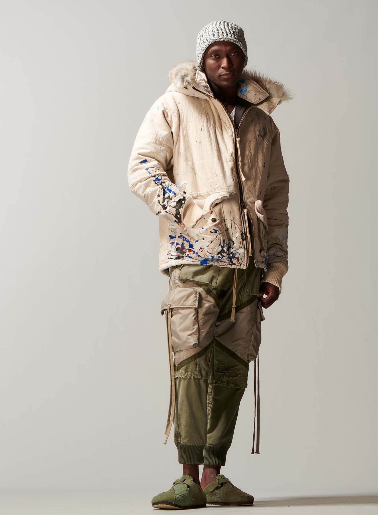 Greg Lauren Greg Lauren Paint Splattered Retro Puffy Parka Size US M / EU 48-50 / 2 - 4 Thumbnail