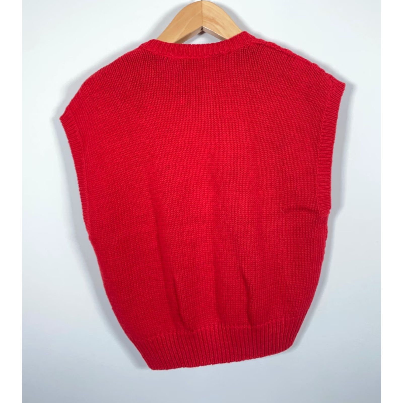 Vintage VINTAGE Russ Sweater Vest Shirt Womens Medium Red Paisley 90s Retro Size M / US 6-8 / IT 42-44 - 2 Thumbnail