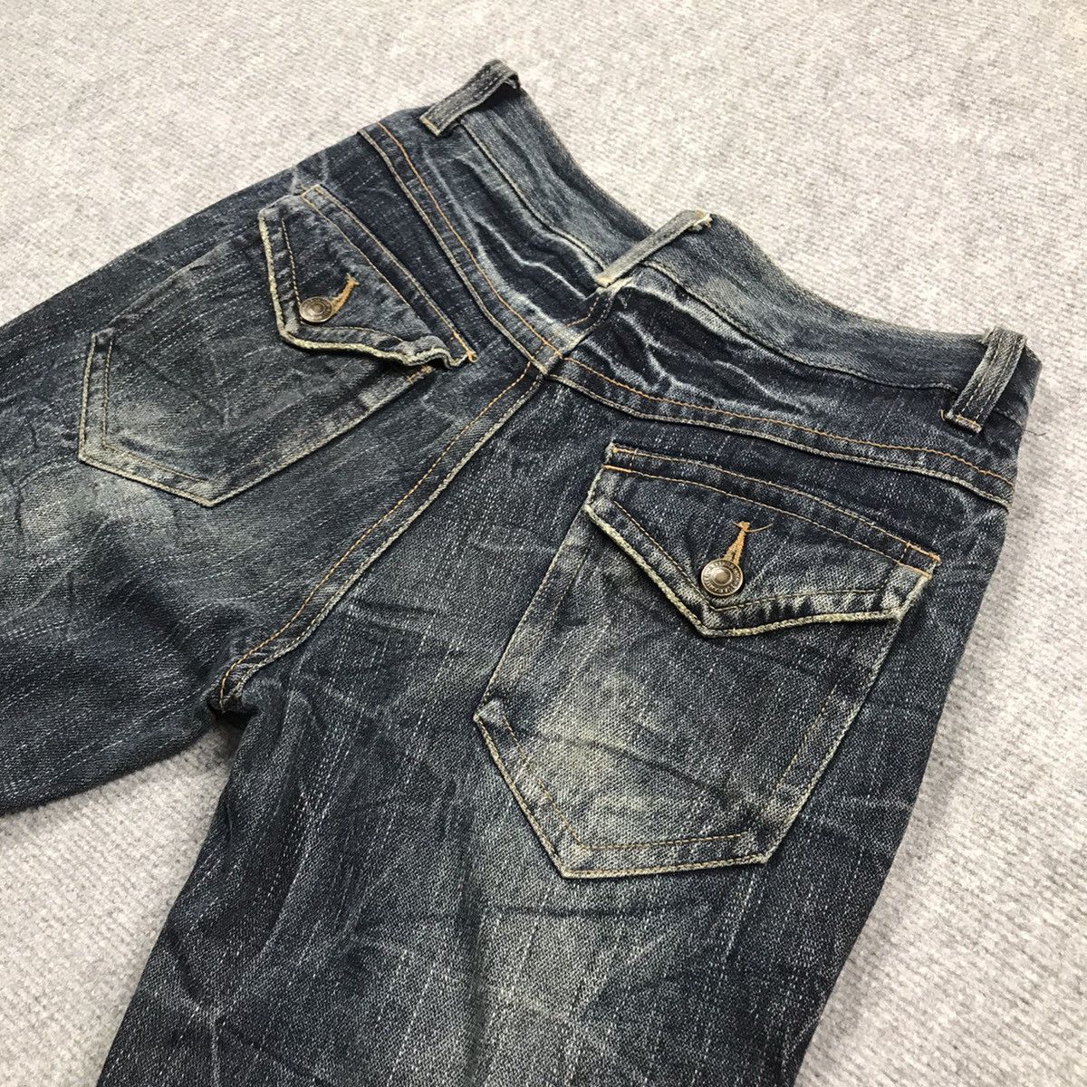 Japanese Brand FLARE🔥RIPPED DISTRESSED JAPANESE STYLE DENIM PANTS 154 Size US 28 / EU 44 - 11 Thumbnail