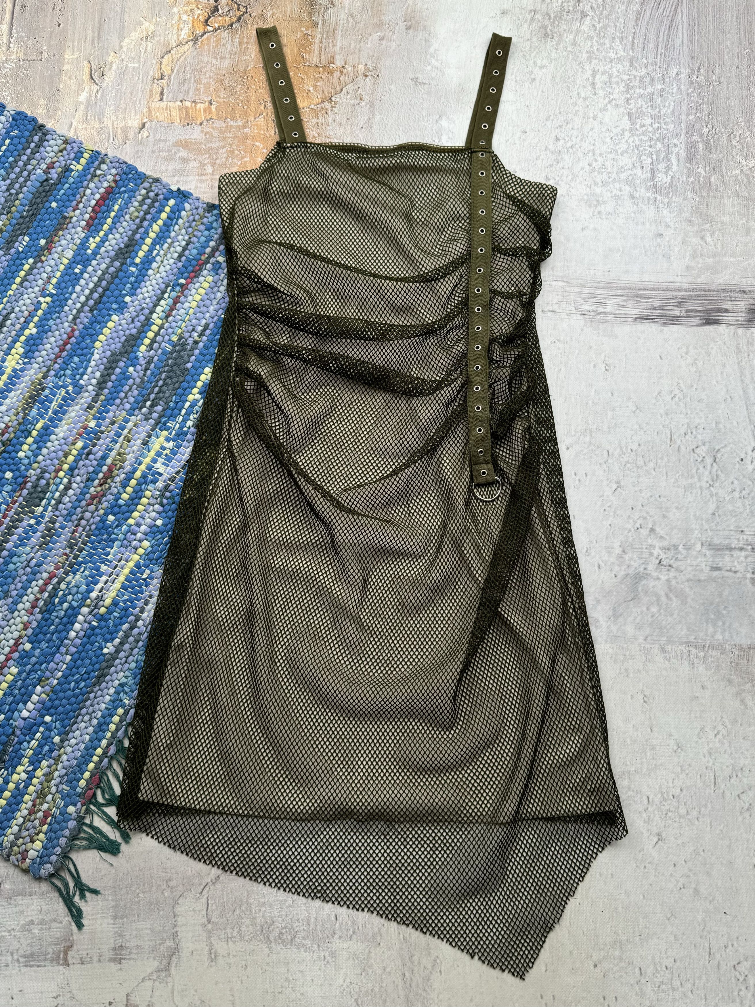 Vintage Vintage Mesh On Top Dress With Bondage A79D15(113) Size S / US 4 / IT 40 - 1 Thumbnail