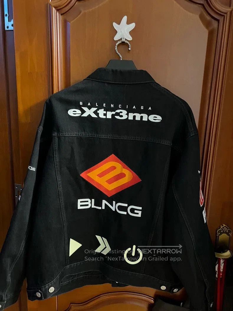 Balenciaga Balenciaga GAMER Embroidered Denim Jacket. Size US L / EU 52-54 / 3 - 2 Thumbnail