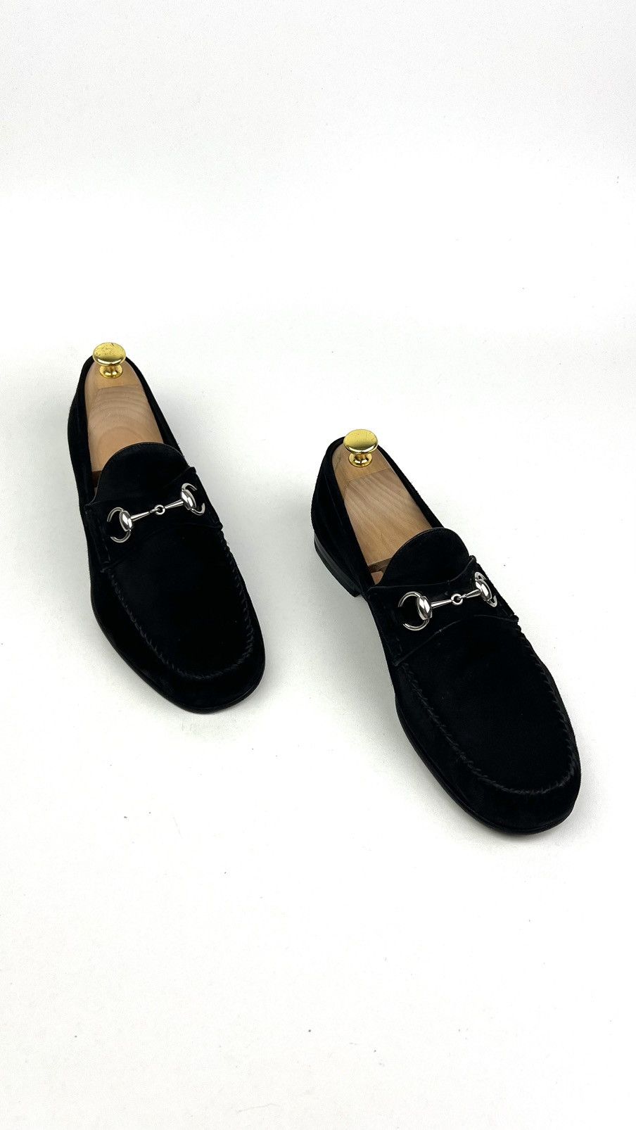 Gucci GUCCI Loafers Suede Leather Shoes HORSEBIT Buckle Black Mens Size US 10 / EU 43 - 2 Thumbnail