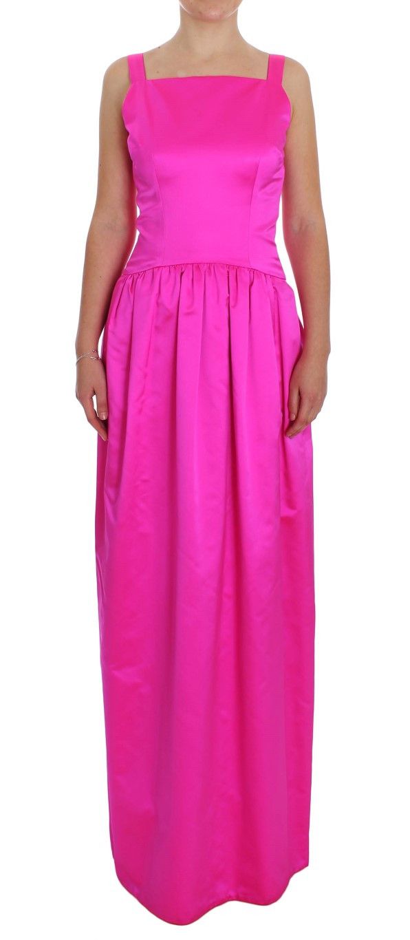Dolce & Gabbana Elegant Silk Full Length Pink Sheath Women's Dress Size S / US 4 / IT 40 - 1 Thumbnail