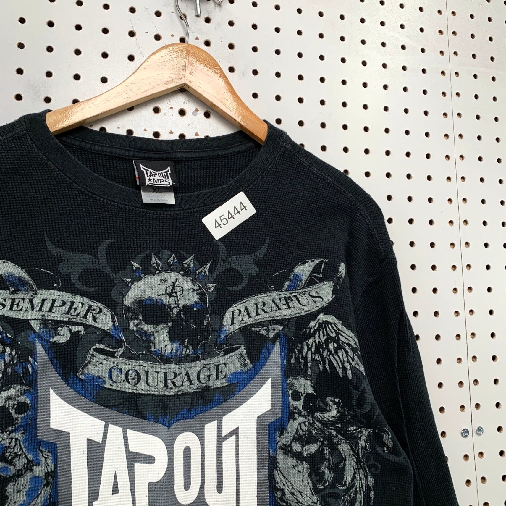 Tapout VINTAGE Tapout MPS Thermal Shirt Mens XL Black Skull Goth Long Sleeve Size US XL / EU 56 / 4 - 7 Thumbnail